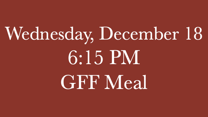 December GFF Meal