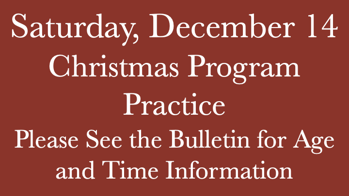 December Program Practice