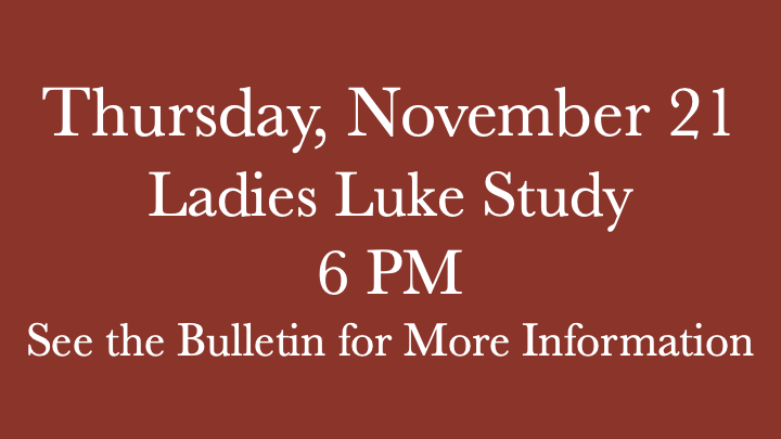 November Ladies Bible Study