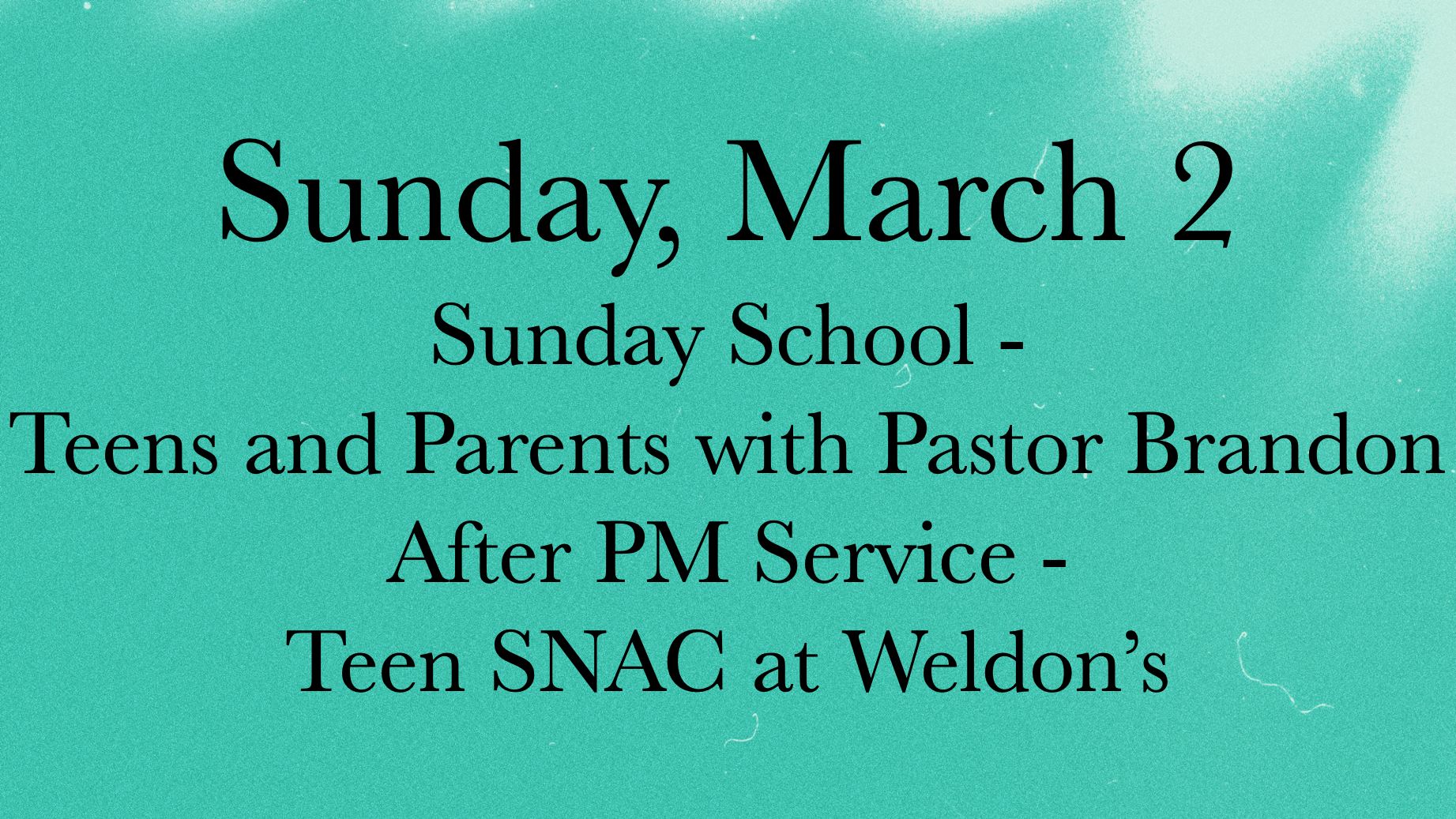 Sunday March 2