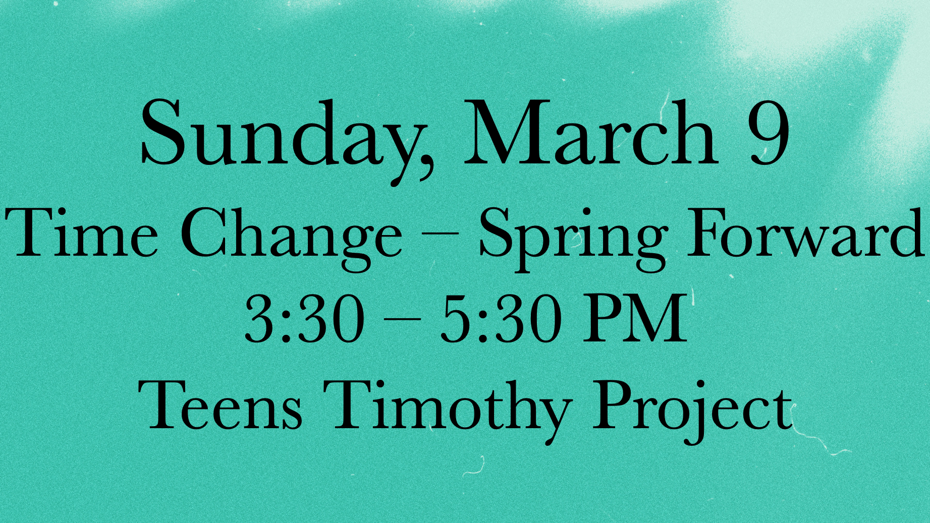 Sunday March 8